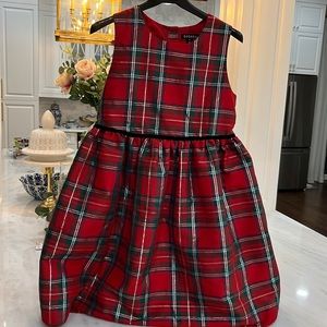 Red plaid dress size 14